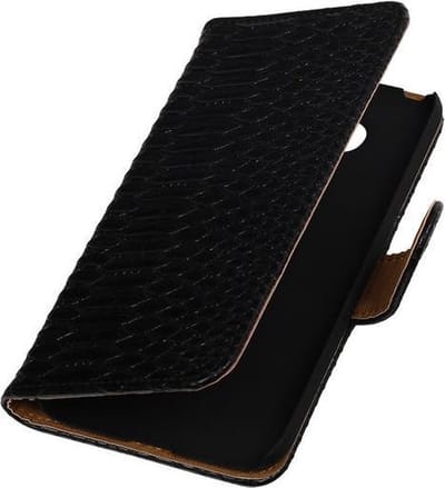 Zwart Slang booktype cover hoesje voor LG G5
