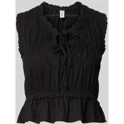 regular fit blousetop van mix van viscose en linnen model 'GOA'