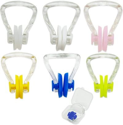 Zwem Neusclips - Neus Plug - Veilig Zwemmen - Ergonomisch Ontwerp - 6 Stuks - Meerdere Kleuren