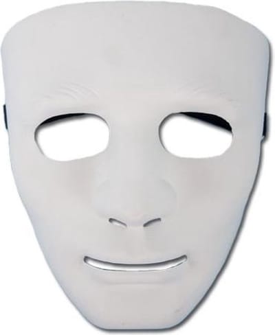 Masker PVC Wit Man | Eng wit masker