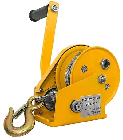 Handlier Takel - Touwkruk Lier - Lasten Verplaatsen - Zelfsluitend Mechanisme - 1200 Lbs Capaciteit - Zilverkleurig