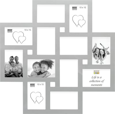 Deknudt Frames fotolijst S65SK5 - zilver - hout - 12 foto's 10x15 cm