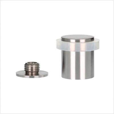 Deurstopper Vloer - Vloerstopper Deur - Muren Beschermen - Roestvrij Staal - 24x30 mm - Mat Satijn