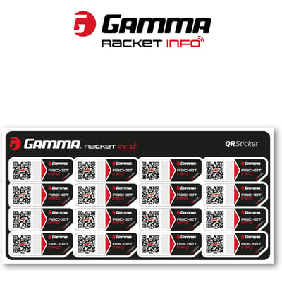 Gamma Racket Info Internationale Version String sticker Verpakking 16 stuks