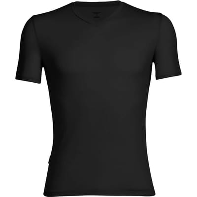 Icebreaker Anatomica V-hals T-shirt Heren, zwart Maat L
