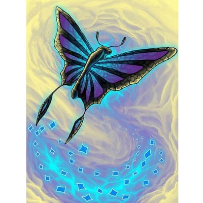 Diamant borduurwerk vlinderpatroon kralenwerk kit volledige ronde diamant schilderij dieren schilderij 20X30CM gray