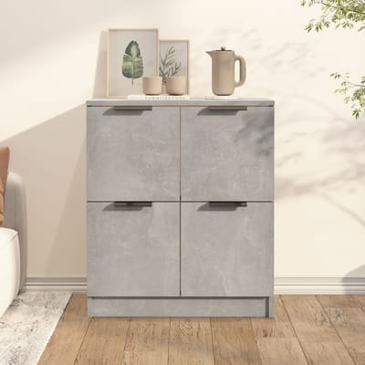 vidaXL - Dressoir - 60x30x70 - cm - bewerkt - hout - betongrijs