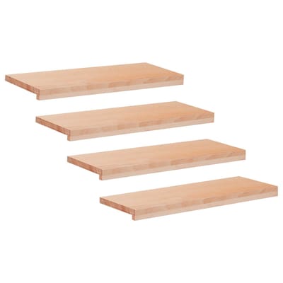 vidaXL - Traplopers - 4 - st - 70 - x - 25 - x - 2 - cm - Naturel - Massief - beukenhout