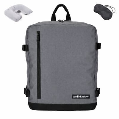 Rugzak 40x30x20 cm - Maximale Inhoud - Handbagage Tas 40x30x20 - 17 inch Laptopvak - Grijs