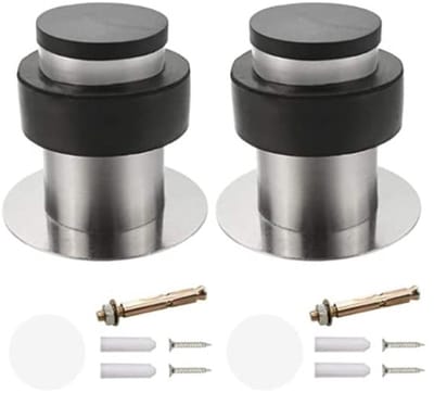 Dailygoods- Deurstopper Roestvrij Staal - Deurbuffer - Deurstoppers voor Binnen - Deurvastzetter - Deurstopper Zelfklevend - 2 Stuks