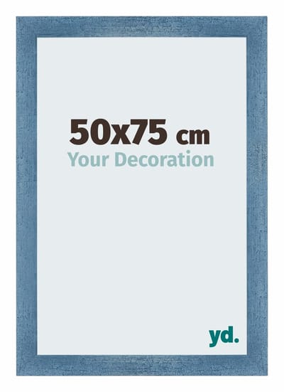 Your Decoration - Puzzellijst 50x75 cm - Helder Blauw Geveegd - Puzzellijst 500-1000 stukjes - MDF Fotolijst - Mura