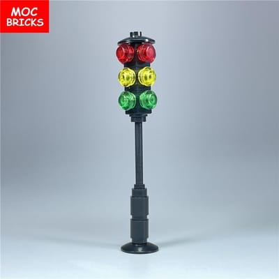 5 sets/partij MOC Blokken Verkeerslicht Ideaal Voor Stadsstraat Weg Actiefiguur Bouwstenen Speelgoed Poppen Kinderen Cadeau