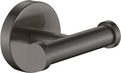 Plieger Vigo Handdoekhaak - Haakjes Dubbel - Handdoekhaakjes messing - Wandmontage – 10 jaar garantie – Geborsteld Gunmetal
