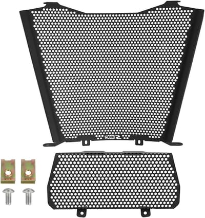 Motorfiets Radiator Beschermer - Koeler Grill Cover - Motor Onderhoud - CNC Aluminium Materiaal - 1 Stuk - Zwart