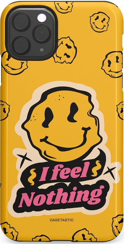 Casetastic hoesje geschikt voor Apple iPhone 11 Pro Max - Dubbellaagse bescherming - Alles is niks - Fashion Case - Okergeel Zwart Zand