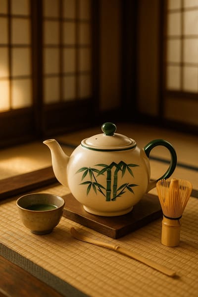 Theepot “Natuur” – 1200 ml – Handgemaakt & Handgeschilderd – Keramiek – Natuurlijk design