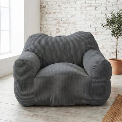 HomeMiYN Square Bean Bag Sofa – Grijs – Zachte Techstof – 180 kg Capaciteit – Gezellig & Stijlvol – Perfect voor Woonkamer, Slaapkamer & Thuiswerkplek