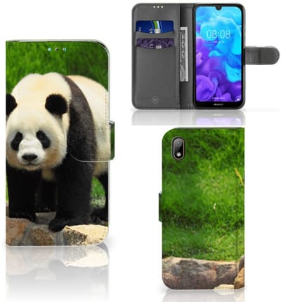 Huawei Y5 (2019) Telefoonhoesje met Pasjes Panda