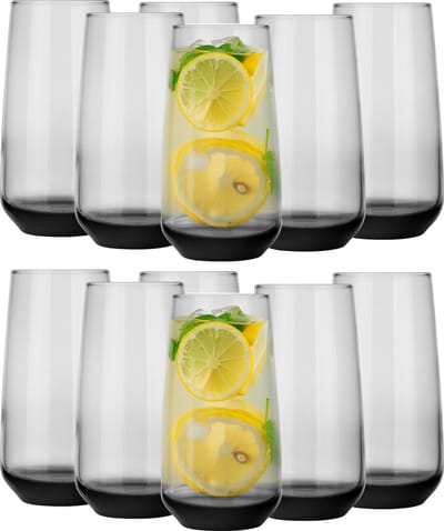 Glasmark Longdrinkglazen - 12x - Midnight collection - 430 ml - glas - waterglazen