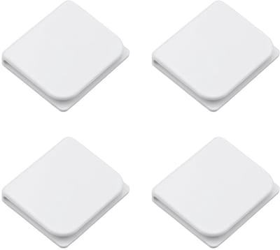 Cosensi- Douchegordijnclips 4 Stuks - Zelfklevend - Winddicht - Anti-Spatbescherming - Hoogwaardig ABS-Kunststof - Lichtgewicht 5 x 4 x 1 cm - Gordijnclips