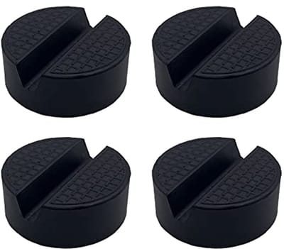 Rubberen pads voor krik - 4 stuks, zwart