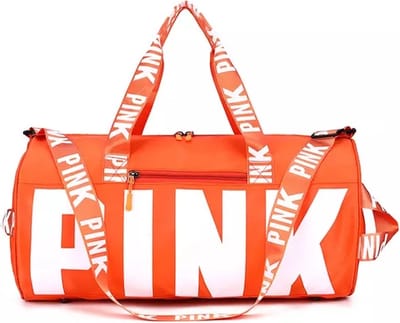 PINK Sporttas - Sporttas - Fitness Tas - Weekendtas - Sport Tas - Kleine Sporttas - Reistas Medium 25 Liter - Oranje - Strandtas - Goede voornemens 2026