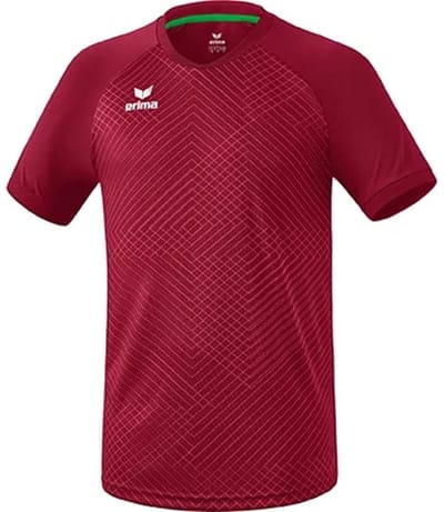 Erima Madrid Shirt Korte Mouw Heren - Bordeaux | Maat: XXL