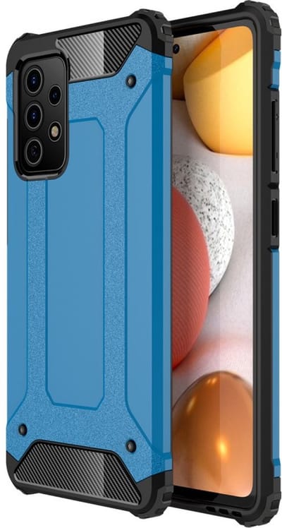 Coverup Hoesje - Geschikt voor Samsung Galaxy A72 Hoesje - Coverup Armor Hybrid Back Cover - Lichtblauw