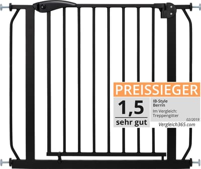 ib style Berrin XXL Traphekje - Extra Brede Doorgang - 130-140 cm - Zwart