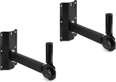 Muurbeugel speaker - Vonyx WMS-05 set van 2 verstelbare muurbeugels voor speakers - max. 25kg - zwart