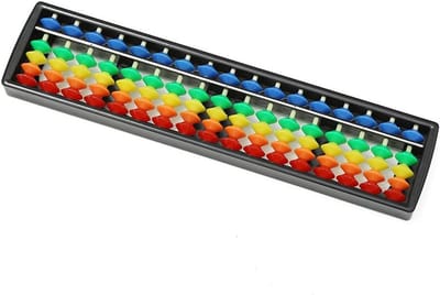 Plastic Telraam - Abacus Rekenrek - Wiskunde Leren - 17 Cijfers - 26.3 cm - Kleurrijk