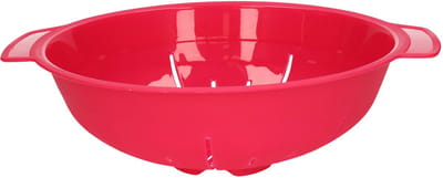 Plasticforte Keuken vergiet/zeef - kunststof - Dia 25 cm x Hoogte 8 cm - fuchsia roze