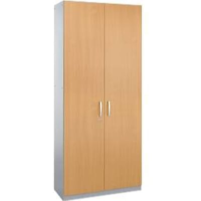 Schäfer Shop  Genius Vleugeldeurkast TETRIS SOLID, stalen romp, 6 ordnerhoogten, B 1000 mm, afsluitbaar, beukenpatroon/blank aluminium