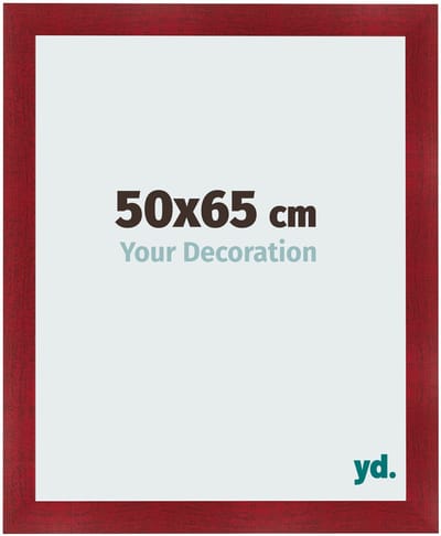 Your Decoration - Fotolijst 50x65 cm - MDF - Wijnrood Geveegd - Pisa