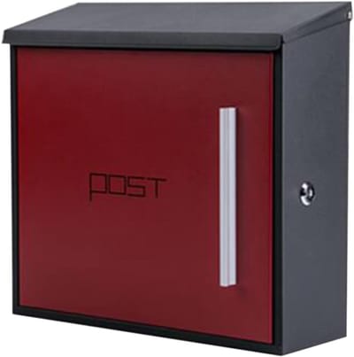 Decoratieve brievenbus - Wandmontage postbak - Post ontvangen - Grote capaciteit - 36.5x9.6x37cm - wijnrood