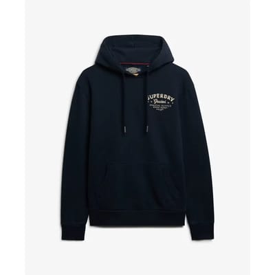 Superdry Lo-fi Dockside Hoodie met Borduursel Blauw Grootte: L