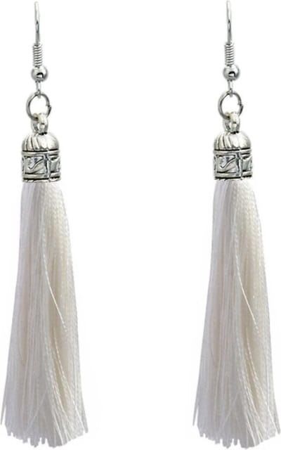 Fako Bijoux® - Oorbellen - Kwast Romania - Wit