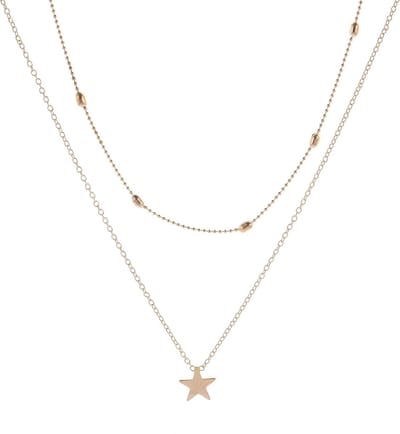 Goudkleurige Choker + Ketting met Ster