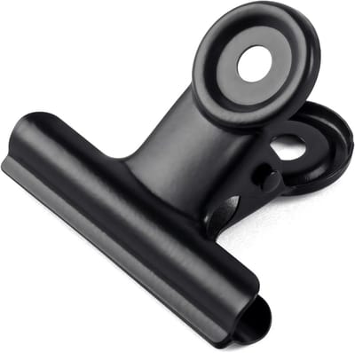 Set van 10 Grote Zwarte Bulldog Clips (90mm) - Sterke Metalen Klemmen voor Foto's, Documenten en Keuken
