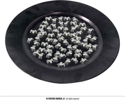 Fiestas Guirca - Decoratie spinnen GLOW in the dark (70 stuks) - Halloween - Halloween Decoratie - Halloween Versiering