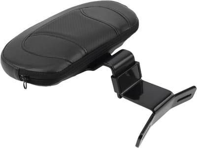 Motorfiets Rugleuning - Rijcomfort Kussen - Lange Reizen - Verstelbare Hoogte - 15 Inch Breed - Zwart