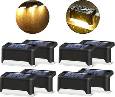 Bovista Tuinverlichting - Tuinlampen - Buitenverlichting - Tuin Verlichting - Led Lamp - Licht - Op Zonneenergie - Sensor - Warm Licht - 8 stuks