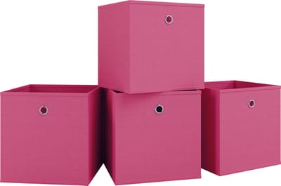 Set van 4 vouwdozen vouwdoos stoffen doos vouwdoos plank doos opbergdozen