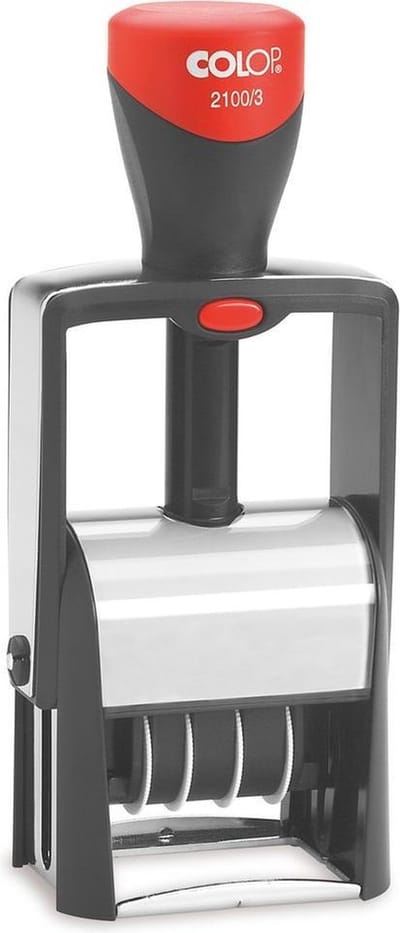 Colop Classic 2100/3 Groen | Cijferbandstempel bestellen | Stempel met eigen tekst en draaibare cijfers | Bestel nu!