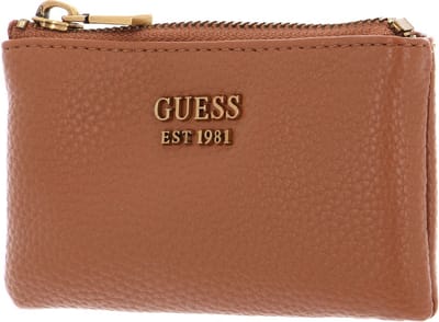 GUESS Sleutelgeval Becci Zip Pouch Cognac Lichtbruin