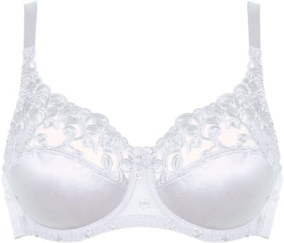 Naturana glanzende beugel BH met kant maat 80B wit