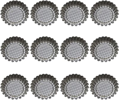 Herbruikbare ronde taartvormen van roestvrij staal - 12 stuks - ideaal voor eieren, taarten en desserts