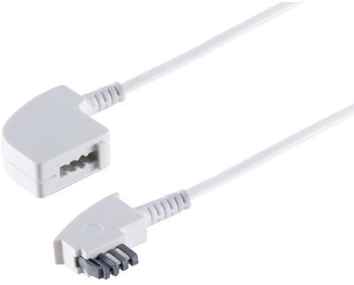 TAE N-Stecker / TAE N-Kupplung weiß 6m