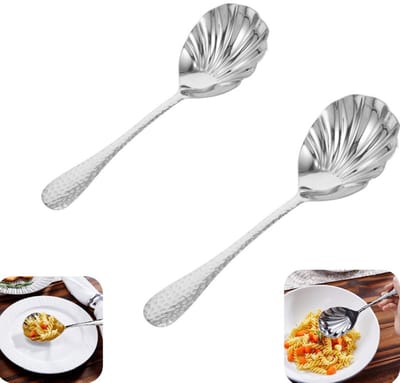 2 stuks lepels - roerlepel - soeplepel - paplepel - bestek - keukenaccessoires - geschikt voor keuken, restaurant, eetgelegenheid (zilver, 22*6,7 cm)