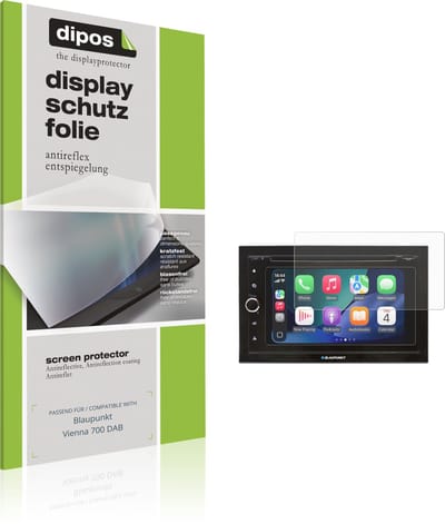 dipos – 2x Matte Beschermfolie geschikt voor Blaupunkt Vienna 700 DAB | Krasbestendige & antireflecterende Screenprotector Ultra-Thin